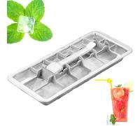 Vassoi per ghiaccio per congelatore, stampi per whisky, ghiaccioli, 18 vassoi in acciaio inox, facile da rilasciare, stampo retrò in metallo staccabile, per cocktail, caffè, bevande e champagne