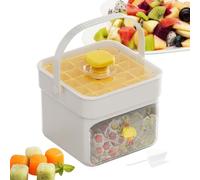 Vassoi per ghiaccio, stampi a rilascio facile, design a doppio strato, manico e coperchio inclusi 15,2 x 14,2 x 12,9 cm, materiale, set di 2, uso domestico ed esterno, applicazioni versatili