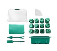 Vassoi per la germinazione delle piante, mini kit di germinazione in serra con cupola per umidità, forniture per giardinaggio per coltivare piante in serra, trapiantare ortaggi, preparazione di aiuole