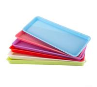 Vassoi rettangolari in plastica per piante, set da 6 pezzi, per interni ed esterni, per vasi da fiori e sottovasi, per evitare danni causati dall'acqua ai pavimenti
