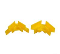 Vassoi salvaspazio per liofilizzazione verticale da montare giallo/bianco - Impilabili per impilatori per organizzatori facili Vassoio in plastica Set da 12 pezzi per raccolta destra (giallo)