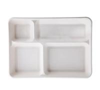 Vassoio 4 Scomparti SignorBio - 37x27x3,6 cm - BTR001BIO40F (Bianco Conf. 40)