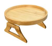 Vassoio a clip in legno per divano - tavolo da bracciolo pieghevole da 25