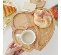 Vassoio a Forma di Cuore in Legno da 9,1 Pollici Con 2 Scomparti - Tavola di Salumi e Piatti per Servizio al Matrimonio a Lume di Candela