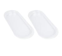 Vassoio a forma di in acrilico 2 pezzi Vassoio di stoccaggio trasparente