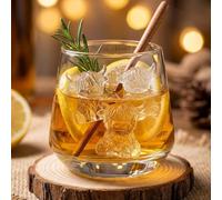 Vassoio a forma di in silicone - Stampo per ghiaccio facilmente rimovibile con 6 cavità per cocktail, bourbon, vodka, strumento flessibile da bar per feste di vacanza, riunioni festive