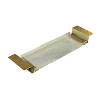 Vassoio accanico espandibile a Bagno in Caddy con Maniglie Antiscivolo.Scaffale Trasparente per Vino, Tablet, Libri.Easy Clean Rack di Lettura & Supporto del Sapone.Si Adatta alla Maggior Parte delle