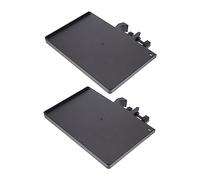 Vassoio Accessorio per Supporto Microfono ABS Nero 2 Pezzi | Morsetto Regolabile, Bordo Rialzato, Angolo Fino a 90°, per Banco Dj e Palco