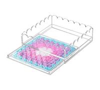 Vassoio acrilico - Organizzatori chiari | Vassoi decorativi | Visualizzazione di opere d'arte con cassetto | Organizzatore di stoccaggio trasparente | Decorazione per ufficio per tavolino da caffè