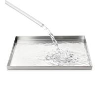 Vassoio antigoccia in acciaio inossidabile, adatto per lavatrici e condizionatori d'aria, vassoio antigoccia, protezione per pavimenti, costruzione saldata, adatto come vassoio per il cambio