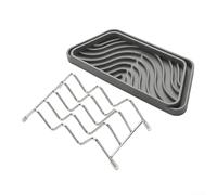 Vassoio antigoccia in silicone per dispenser di bevande e acqua, per controllare le perdite e supportare la manutenzione ordinaria (grigio)