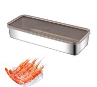 Vassoio antigoccia per barbecue = ciotola filtro olio, ciotola per frutta, contenitore isolante, contenitore rettangolare per alimenti in acciaio inox, contenitore da cucina con fondo rialzato per