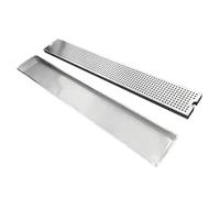 Vassoio antigoccia per birra in acciaio inox per ristoranti e bar, 100 x 30 x 2,5 cm, design senza scarico, perfetto per cucine e facile da pulire