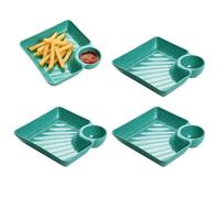 Vassoio antipasto con contenitore per salsa, resistente al calore per | Piatto da pranzo portatile, piatto per snack, per aperitivo, dessert, frutta, pasto in casa, ristorante