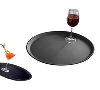 Vassoio antiscivolo color nero con diametro 35 cm.