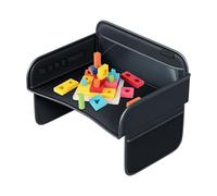 Vassoio Auto Bambini,Vassoio In Pelle PU Per Aereo - Organizzatore Da Viaggio Per Seggiolino Auto Portatile Con Portabicchieri E Supporto Per