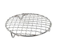 Vassoio barbecue a rete rotonda con gambe e griglia barbecue resistente alla cor