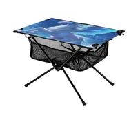 Vassoio blu sogno unicorni leggero fresco campeggio forniture con borsa portaoggetti per parco, giardino, spiaggia, viaggi
