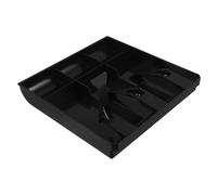Vassoio Cassetto Cassa a 3 Scomparti in Plastica Nero | Design Rimovibile con Clip, Organizzazione Compatta per Supermercati e Negozi al Dettaglio, Leggero