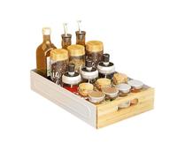 Vassoio cassetto scorrevole cucina, aderente portaoggetti scorrevole organizzatore portaoggetti scorrevole armadio cucina, cassetto telescopico per armadi da cucina, sotto lavandino, 40,5 x 25 x 8 h