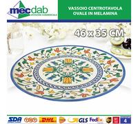 Vassoio Centrotavola Ovale In Melamina 46 x 35 Cm Alhambra