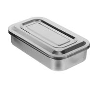Vassoio Chirurgico in Acciaio Inox con Coperchio Argento | Sterilizzatore per Strumenti, Uso Clinico e Procedure, Superficie Lucida, Facile da Pulire e Usare