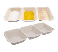 Vassoio Ciotola Contenitore pane grattugiato set 3 pezzi cucina