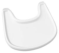 Vassoio compatibile con sedia Stokke Tripp Trapp, Design ergonomico curvo, 100% senza BPA, Comodo da usare e pulire, Adatto per bambini dai 6 ai 36 mesi - Bianco