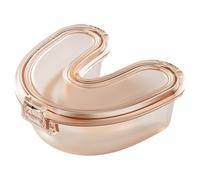 Vassoio compatto per fermi e mezze protesi, pratico supporto per paradenti per lavoro o scuola