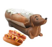 Vassoio con bassotto per hot dog, divertente porta snack a forma di cane da salsiccia, design stravagante per feste, piatto da portata, per riunioni di famiglia, ristorante, tavolo, decorativo, per