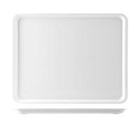 H+H Vassoio con bordo in melamina 45x35x2 cm Bianco - 1 pezzo