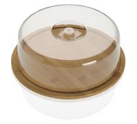 Vassoio con coperchio Versa Trasparente Bambù polistirene Legno MDF