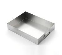 Vassoio condensa in acciaio inossidabile 304, altezza 5 cm, spessore 0,8 mm, resistente, a prova di perdite, con tubo di scarico per condizionatore, lavatrice e scaldabagno (60 x 80 cm)