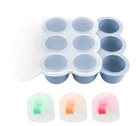 Vassoio congelatore in silicone per alimenti per bambini - frigorifero e vassoio per alimenti per bambini in silicone 9 scatole - Contenitori di immagazzinaggio cubo per frigorifero zuppe puree latte