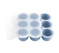 Vassoio Congelatore per Omogeneizzati - Vassoio In Silicone Per Alimenti Da 9 Scomparti Con Coperchio | Forma Cubetti per Purea di Frutta Zuppe Pasti Fatti in Casa