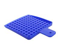 Vassoio Conta Cereali Blu in Plastica a 100 Fori con Manico | Conteggio Preciso a Quantità Fissa, per Semi in Granuli e Uso Sul Campo, Design Compatto