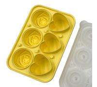 Vassoio cubetti di ghiaccio in silicone a forma di cuore rosa per celebrazioni e