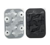 Vassoio cubo di ghiaccio per cani 3d simpatico corgi corgi cube vassoio 4 cavità silicone di grado alimentare con imbuto e facile rilascio di whisky flessibile cubetti di whisky a cubetti di