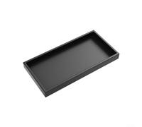 Vassoio da appoggio in silicone per sapone e shampoo elegante e pratico (nero, 20 x 10 cm)