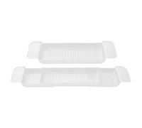 Vassoio Da Bagno - Eleganti Per Il Bagno, Caddy Impermeabile Espandibile | Organizzatore E Supporto Vaschetta Durevole Bicchiere Di Vino, Telefono, Tablet, Candela, Libro, S
