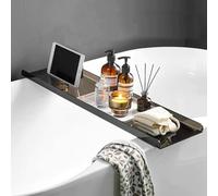 Vassoio da bagno in acrilico trasparente, 100 cm di lunghezza, per telefono, candela e asciugamano, accessorio perfetto per il relax e la cura di sé