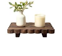 Vassoio da bagno in legno, rustico, portacandele e sapone, decorazione | Base rialzata, materiale in legno naturale massiccio, ordine per lavabo e cucina, bagno, lavello, impermeabile