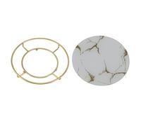 Vassoio da Bagno, Vassoio da Toeletta per Bancone del Bagno, Vassoio da Toeletta da Bagno Resistente Allo Scivolamento Elegante Ed Elegante Vassoio da Appoggio per Cosmetici, Gioielli,(Rotondo bianco)