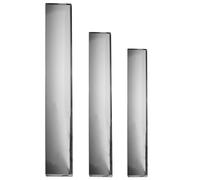 Vassoio da Banco per Pasticceria Bordo Chiuso in Acciaio Inox teglia Gastronomia rosticceria Contenitore espositore rettangolare-60x20 cm