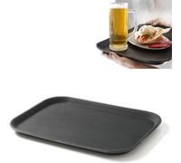 Vassoio da cameriere antiscivolo e resistente, 25,5x35,5 cm - nero