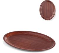 Vassoio da cameriere in legno antiscivolo - ovale 29x21 cm