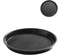 Vassoio da cameriere rotondo antiscivolo e resistente con bordo, diametro 32 cm