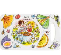 Vassoio da formaggi piccolo in ceramica decorata - Blond Amsterdam - Collezione estiva con illustrazioni colorate - Perfetto per aperitivi, picnic e decorazioni da tavola