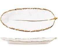 Vassoio da frutta in ceramica per frutta secca, a forma di foglia di banana, vassoio decorativo da cucina