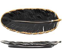 Vassoio da frutta in ceramica per frutta secca, a forma di foglia di banana, vassoio decorativo da cucina